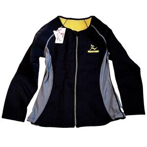 SEXYWG Neoprene Sweat Sauna Jacket Women's Long Sleeve Zipper Black L